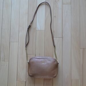 MICHAEL Michael Kors Leather Crossbody Bag Purse Brown